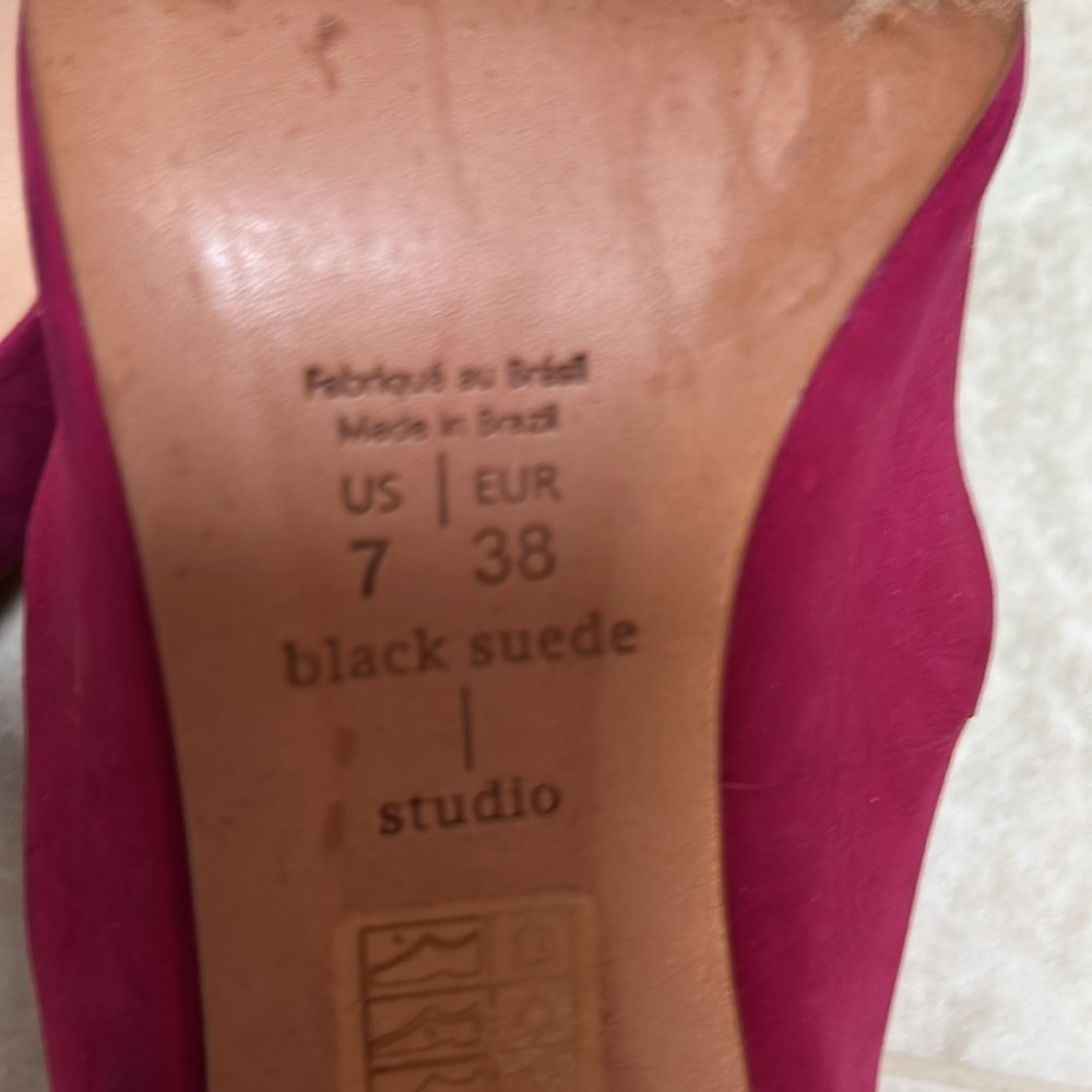 BLACK SUEDE STUDIO Women's Pink Suede Heels - Picture 6 of 8